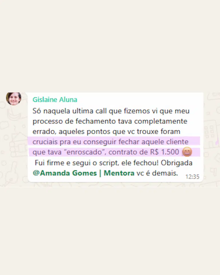 "Contrato de R$ 1500."